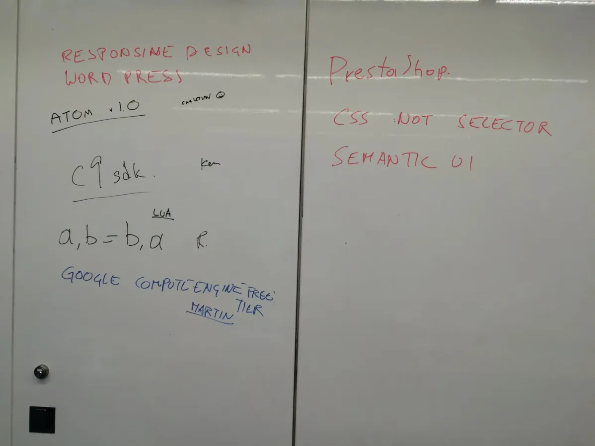 Things that people found interesting. A question at the meeting.