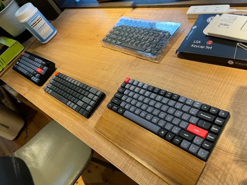 My current fleet of Keychron keyboards