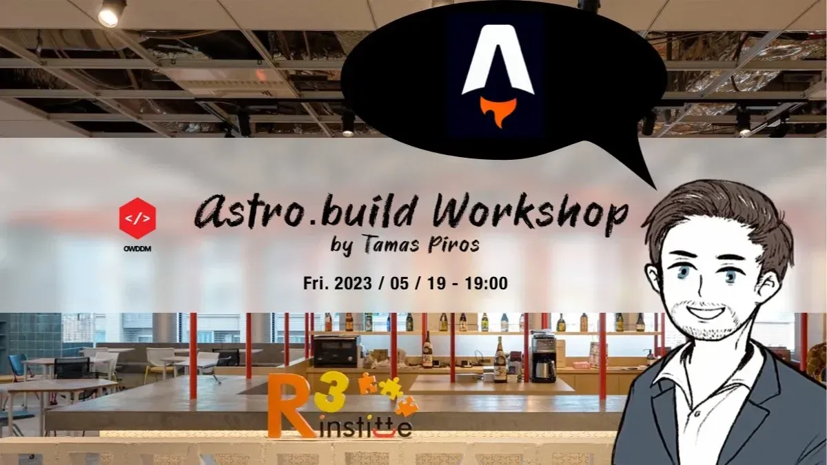 OG image for Astro.build Workshop by Tamas Piros